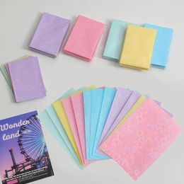 Frames 20pcs/pack Po Card Protective Bag Glittery Love Heart Candy Color INS Kpop Pos Flat Sleeve Fashion Cover