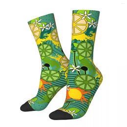 Men's Socks Citrus Bikes Art Crazy Mountains Trails Downhill MTB Unisex Printed Funny Novelty Crew Sock Boys Gift