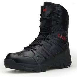 Fitness Shoes Men's Military Boots High Top Outdoor Hiking Men Anti-collision Quality Army Tactical Sport Jogging Trekking Sneakers