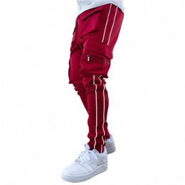 Pantaloni cargo primaverili e autunnali da uomo Fi Brand Elastico Multi-bag Riflettente Gamba dritta Sport Fitn Pantaloni casual d2cl #