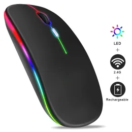 Mice Wireless Bluetooth Mouse RGB Rechargeable Mice Wireless Computer Mause LED Backlit Ergonomic Gaming Mouse for Laptop PC Notebook