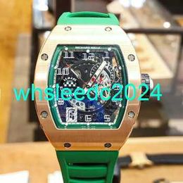 Men's Wristwatch Richardmills Luxury Watches Mens Series Rose Gold Platinum Full Hollow Automatic Mechanical Mens Watch Rose Gold Rm010 Le Mans HBDF
