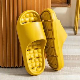 Slippers Slippers Summer Womens Te Bathroom Soap Leakage Anti slip Indoor Ouseold Tick Boom ole Quick Drying Mens H2403262DG2