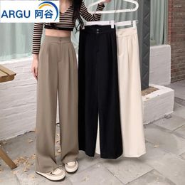 Women's Jeans Woman's Trousers Fashion Autumn/winter Wide Leg Pants Button Waist Leisure Sale Ladies Drop