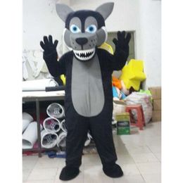 Mascot Costumes Halloween Christmas Black Husky Wolf Mascotte Cartoon Plush Fancy Dress Mascot Costume