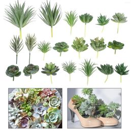 Decorative Flowers 20 Pcs Simulated Succulents Po Props Decor Pearlescent Mini Fake Plant Decorations Pvc Office Ornament