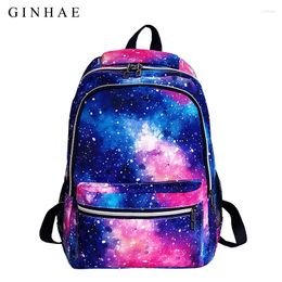 Backpack Large Capacity Canvas Star Universe Space Printing Rucksack School Bags For Teenage Girls Travel Bolsa Mochila Feminina