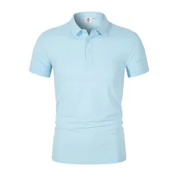 Men's Polos Summer Cotton Polo Shirt Solid Colour T-shirt High End Business Breathable And Comfortable Fabric Short Sleeves