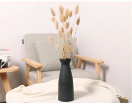 Vases Japanese Nordic Simple White Black Matte Handmade Ceramic Vase Zen Stoneware Flower Arrangement Decorative Ornament