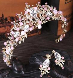 New Wedding Tiaras Eardrop Queen Crystal Tiara Crown Pageant Hair Accessories Bridal Headpiece Discount For Wedding Dresses Cheap7900408