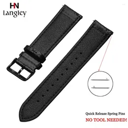 Watch Bands 20 22mm Genuine Leather Quick Release Replacement Strap Comfortable Watchband For Gear S3 S2 Classic Universal Accessories