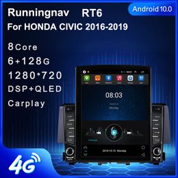 9.7" New Android For Honda CIVIC 2016-2019 Tesla Type Car DVD Radio Multimedia Video Player Navigation GPS RDS No Dvd CarPlay & Android Auto Steering Wheel Control