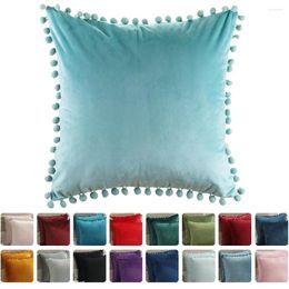 Pillow Velvet Soft Covers Soild Colour Decorative Throw Pillowcase For Home Living Room Rectangular Cover