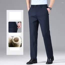 Men's Pants Spring And Summer Brand Linen Trousers Men Loose Straight Cylinder Solid Long Commercial Affairs Fashion