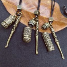 Pendant Necklaces 3 Styles Mini Brass Spoon Jar Accessories Pendants Locket Necklace Urn Save Love Jewlery Bottle336I