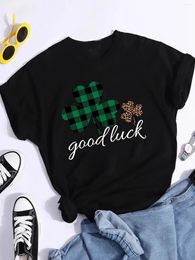 Women's T Shirts Summer St Patricks Going Out Tops For Women Short Sleeves Blouse Shirt Round Neck 2024 Tee Top Fashion Loose T-Shirt