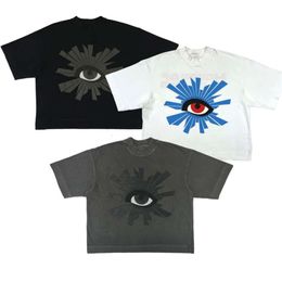 T-shirt a maniche corte ampia con stampa Trendy Truth Eye Foam per uomo e donna stile coppia