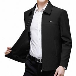 spring Autumn New Formal Social Jacket Busin Men's Jacket Quality Blazers for Men Casual Solid Colour Office Dr Coat Black 78VC#