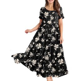 casual dresses women designer dresses Ladies Summer Bohemian Long Women Various floral dresses Print Beach Midi Dress Elegant Loose summer dresses for women dress