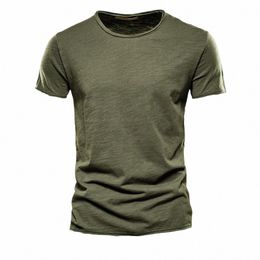 100% Cott Men T-shirt Casual Soft Fitn Summer Thin T-shirts Men's Home Clothes O-Neck Short Sleeve Soild T Shirt for Men 320F#