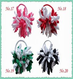 50pcs 35quot korker ponytail hair ties holders streamer corker bows clips Cheer Bows Curly Ribbon hair bobbles hair accessories2849882