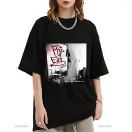 Men's T Shirts Lipstick On The Mirror T-Shirt Evil Tour Shirt Woman Vintage Black