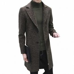 men's Thick Wool Blends Trench Lg Casual Top Coats Fi Warm Coat Lapel Collar Overcoat Plus Size 5XL Male Slim Windbreaker y9t6#