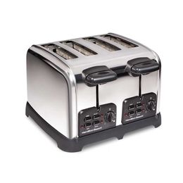 Hamilton Beach 24782 Toaster Bandwidth Slot, Sure Toast Technology, Bagel Thaw Settings, Automatic and Lifting of Buns, 4 Pieces, Polished Stainless Steel