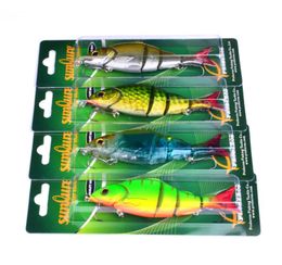 4 Colour 128cm 22g Multi Jointed Bass Plastic Fishing Lures Swimbait Sink Hooks Tackle high quality fishing lures7017247