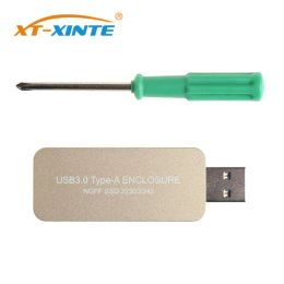Enclosure XTXINTE M2 SATA SSD Case USB3.0 TypeA to M.2 SSD Enclosure B Key for NGFF 2230 2242 SATA HDD Solid State Drive External Box