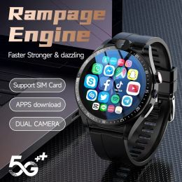 Watches NEW SIM Card Global Version L01 Men's Smartwatch 4G NET 128G ROM WiFi Dual Camera GPS Android OS9 Application Download Dial Call