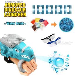 Gun Toys Electric water bullet gun dinosaur firing gloves 1000 bullets used for childrens shooting games garden childrens toys summer gifts for boys240327