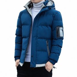 men 2023 Winter Jacket Casual Thick Warm Windproof Outwear Fi Hooded Down Parkas Coat a1z0#