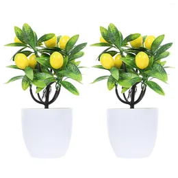Decorative Flowers Artificial Green Plants Home Decor Fake For Office Faux Tree Small Ornament