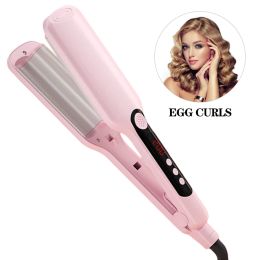 Irons 25mm Wave Ripple Egg Rolls Hair Curler 2 Barrel Hair Curlers Ceramic Fast Heating Curling Iron Hair Care Wave Styling Tools