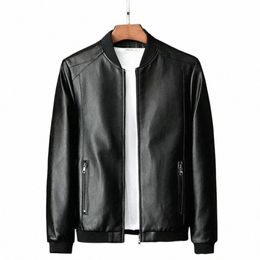 autumn Winter Leather Jacket Coat for Men Bomber Motorcycle PU Jacket Causal Vintage Black Biker Pocket Zipper Jackets 7XL 8XL L1tL#