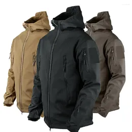 Men's Jackets Solid Colour Trench Coat Hooded With Zipper Placket Fastener Tape Design Spring Autumn For Mountaineering