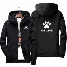 2024 Nova Primavera e Outono dos homens KELME marca Outdoor Cam Men's Zipper Hoodie impermeável Esportes Masculinos Protetor Solar Jaqueta Grande p3Rj #