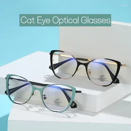 Sunglasses Women Cat Eye Frame Eyeglasses Anti-blue Light Brand Designer Optical Spetacles Glasses Fashion Clear Plain