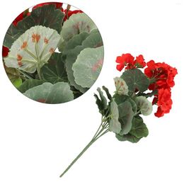 Decorative Flowers Artificial For Wedding Garden1 Bunch Geranium Red Pink Plant Flower Home Decor