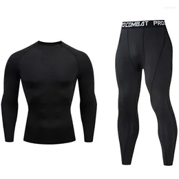 Running Sets Men's Set Gym Jogging Thermo Underwear Skins Compression Fitness Male Quick-drying Tights Track Suit Workout Pants