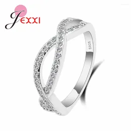 Cluster Rings Creative 925 Sterling Silver Engagement Ring With Zircon Woman Fashion Bands Jewellery Top Quality For Female