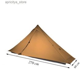 Tents and Shelters 2021 new version FLAMES CREED Lanshan 1 Pro Tent 3/4 Season 230 * 90 * 125cm 2 Side 20d Silnylon 1 Person Light Weight Camping Tent24327