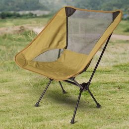 Outdoor Portable Folding Chairs with Carrying Bag Heavy Duty Ergonomic Moon Chair for Camping