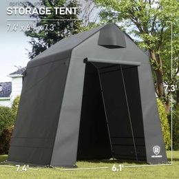 Tents and Shelters Outdoor storage tent with ventilation openings suitable for motorcycles bicycles and Grey outdoor heavy-duty storage warehouses24327