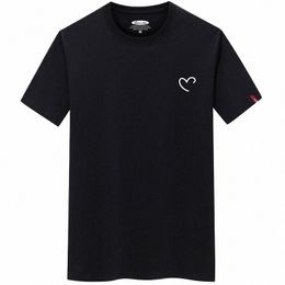 t Shirt For Men 2023 Overize Summer Men's Cott Shirts Men Casual T-shirt Love Heart Print Tshirt O-Neck Short Sleeve Man Tops 40jM#