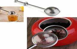 200pcs 18cm Stainless Steel Spoon Retractable Ball Shape Metal Locking Spice Tea Strainer Infuser Philtre Squee8941529