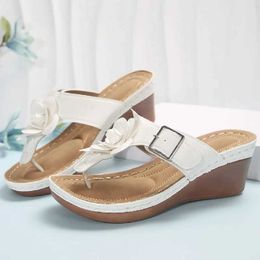 Slippers Slippers Wedge sandals 2024 wolesale fasion unique style pu strap design sandalias mujer outdoor women wedge soes for slingback H2403266XT3