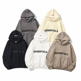 2424 Pure Cott Hoodie European 및 American Street Fi Brand Essentials 남성과 여성 Hoodie 커플 플러스 Fleece Hoodie J7ib#