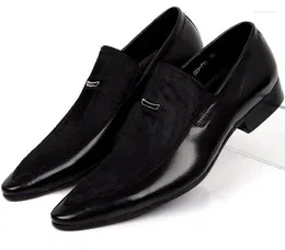 Dress Shoes Large Size Eur45 Horsehair Suede Black Pointed Toe Mens Wedding Genuine Leather Prom Male Business